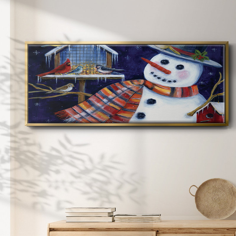 Snow Friends- Framed Canvas