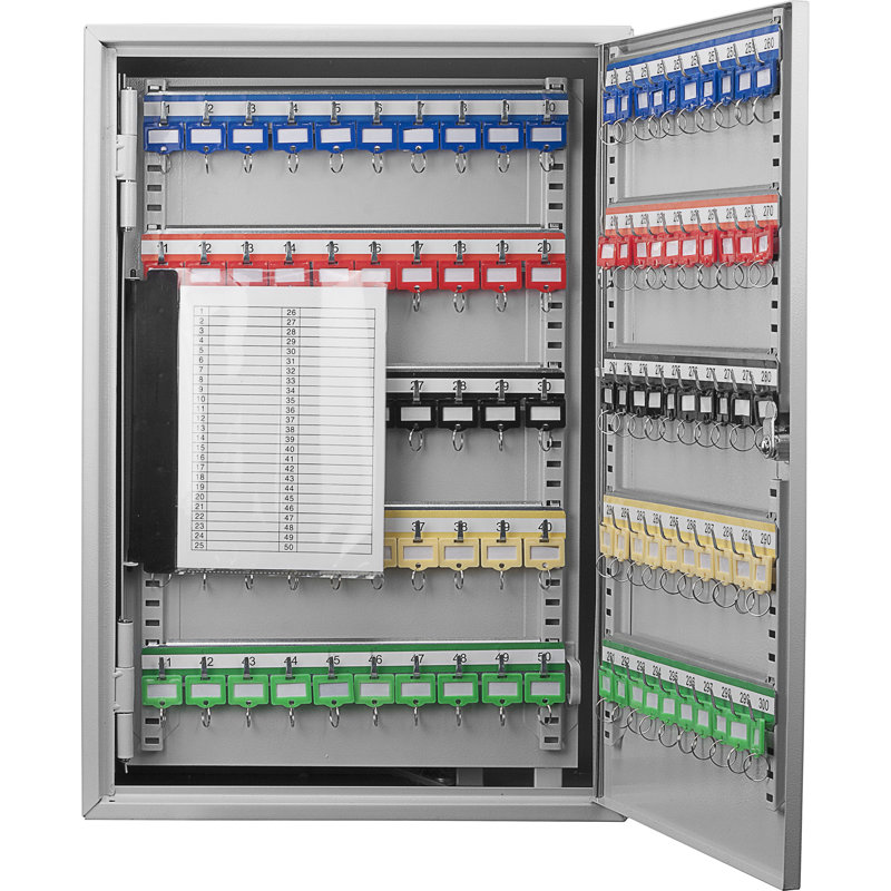 Armoire réglable à 300 clés avec serrure à clé, Gris