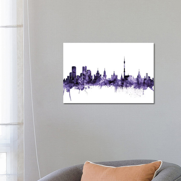 Moscow, Russia Skyline by Michael Tompsett - Wrapped Canvas Painting