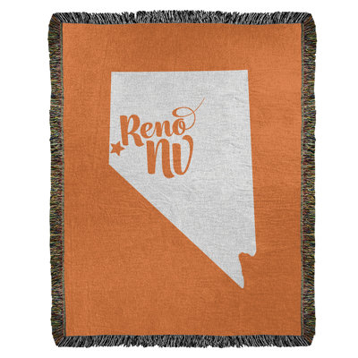 Jeté en coton tissé reno nevada