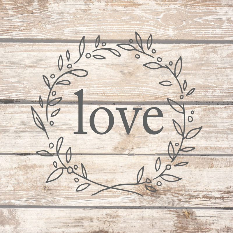 «Love on Canvas» par Lux + Me Designs Print, H 36 po x l 36 po