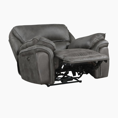 Lineham 44.5" Modern & Contemporary Polished Microfiber Reclining Chair with Pocket Coil Seating, Metal Reinforced Seat & Attached Cushions by Red Barrel Studio