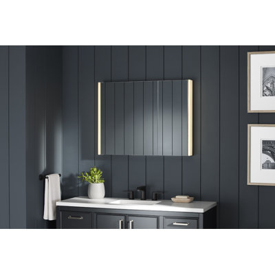 Maxstow Surface Mount Frameless Medicine Cabinet with LED Lighting
