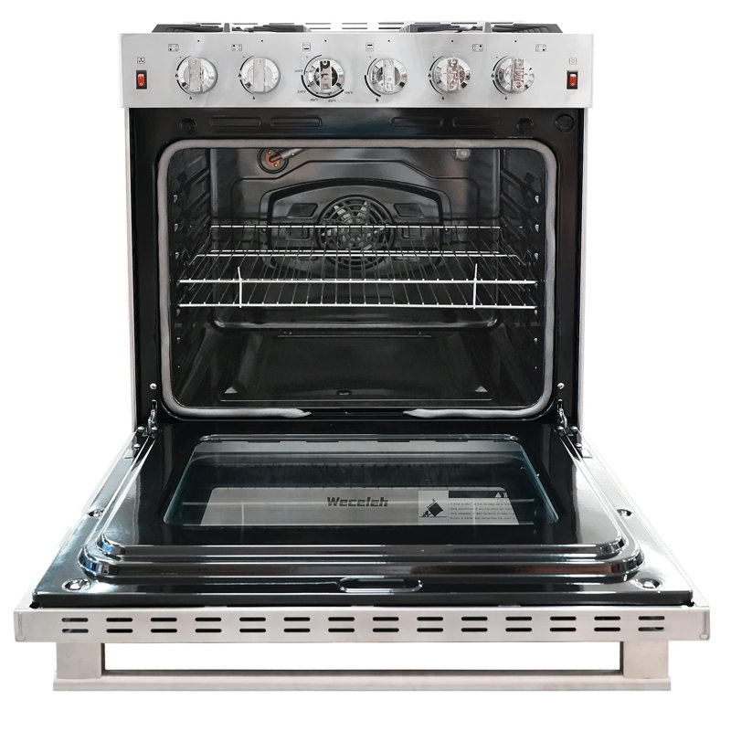 Cuisinière à convection autoportante 30 po 5,56 pieds cubes Weceleh