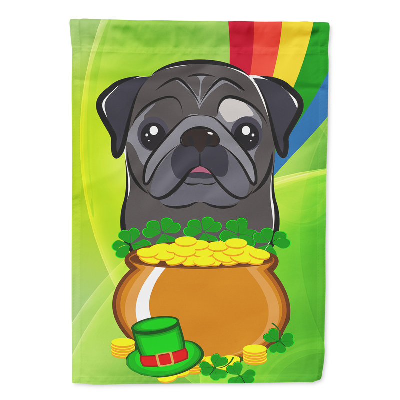 Drapeau de jardin Arella St. Patrick's, Carlin (noir)