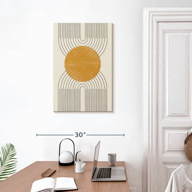 Avery Minimal Line Arch Gold Sun, H 30 po x l 20 po