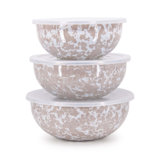 Taupe Swirl Mixing Bowls