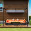 Outsunny 3 x 3(m) Outdoor Lean To Pergola Retractable Canopy-749029388