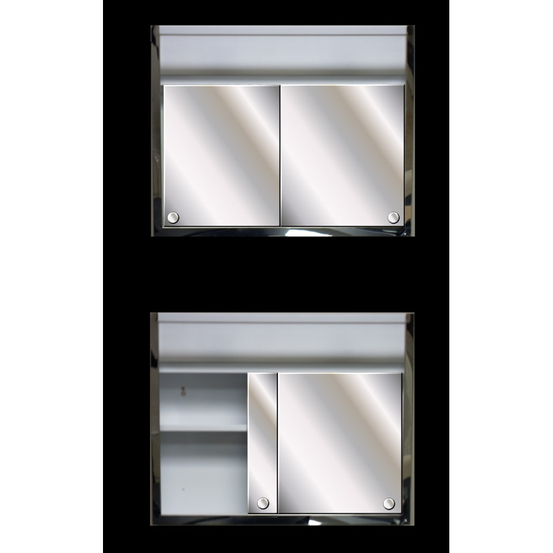 Carrie Surface Mount Frameless 2 Doors Medicine Cabinet