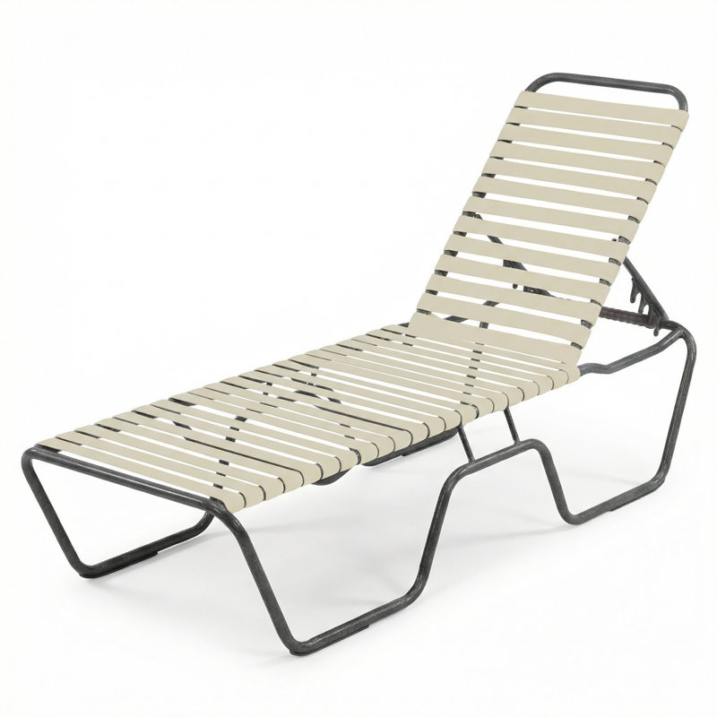 Armless Chaise, Putty Strap/Anthracite