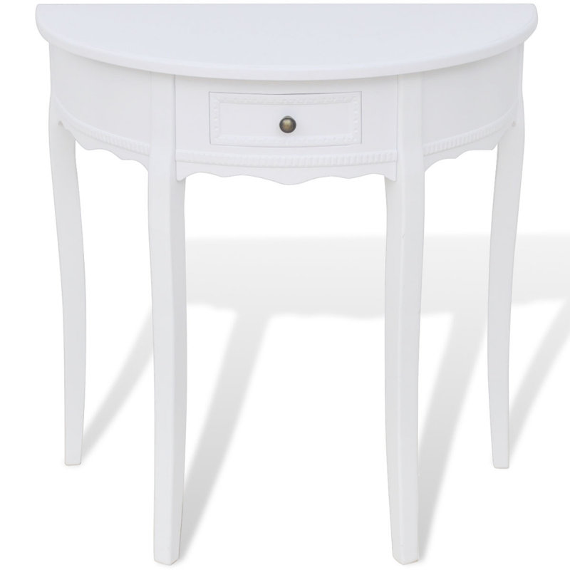 York 80cm Console Table, White