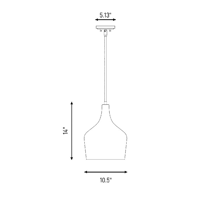 Kendrick 1-Light Single Bell Pendant in Natural Brass, Natural Brass