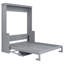 Grand lit escamotable avec tablette, gris