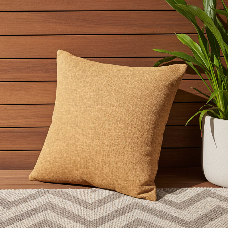 Burnt Sienna Square Indoor/Outdoor Pillow Cover & Insert, 18" x 18"