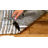 Exley Vintage Leather Hand Woven Leather Cotton/Jute Striped Rug in Gray-2058210701