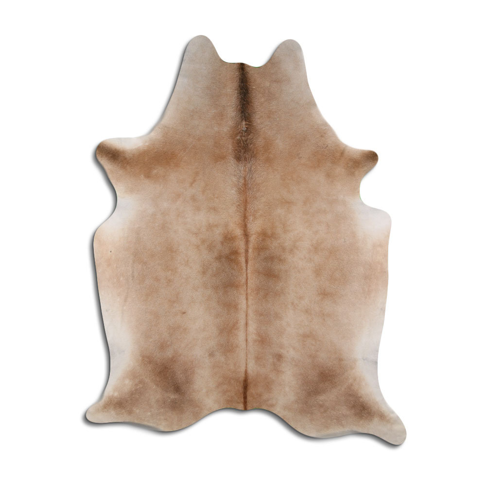 Solid Beige Cowhide Rug