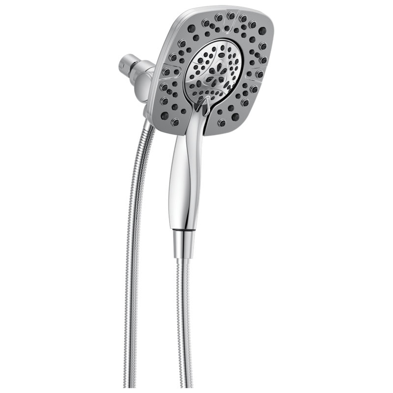 Pomme de douche double à 4 jets avec douchette In2ition, Chrome chrome