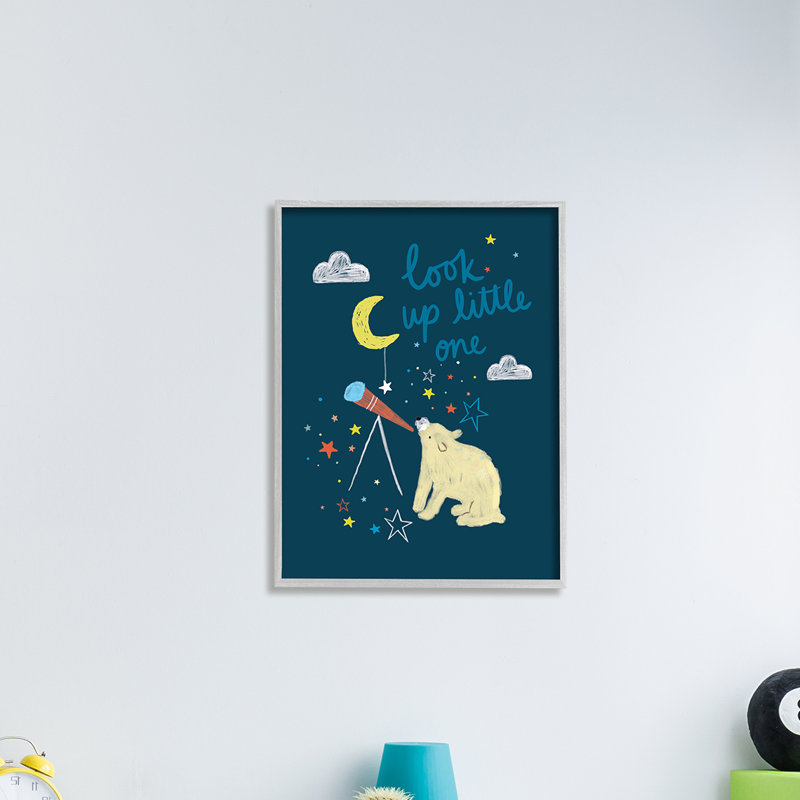«Look Up Little One Expression Kids» par Art textuel, H 30 po x l 24 po x P 4 po, Estampe numérique Farmhouse