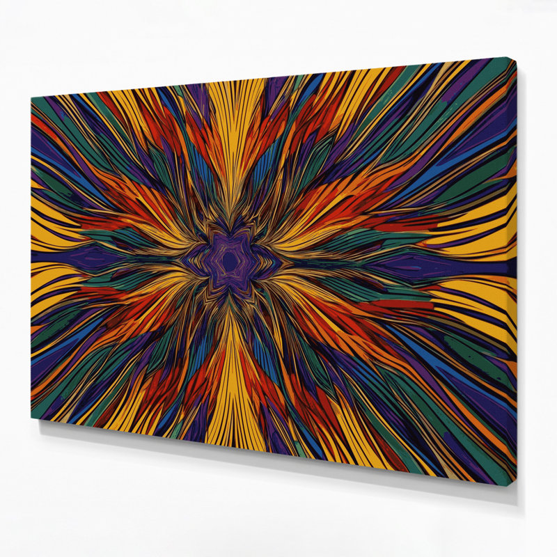 Art sur toile mauve Op Art 43, H 11 po x l 14 po