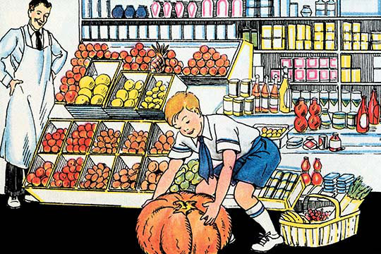 « selection a pumpkin' » par julia letheld hahn, reproduction d’art, H 20 po x l 30 po x P 1,5 po