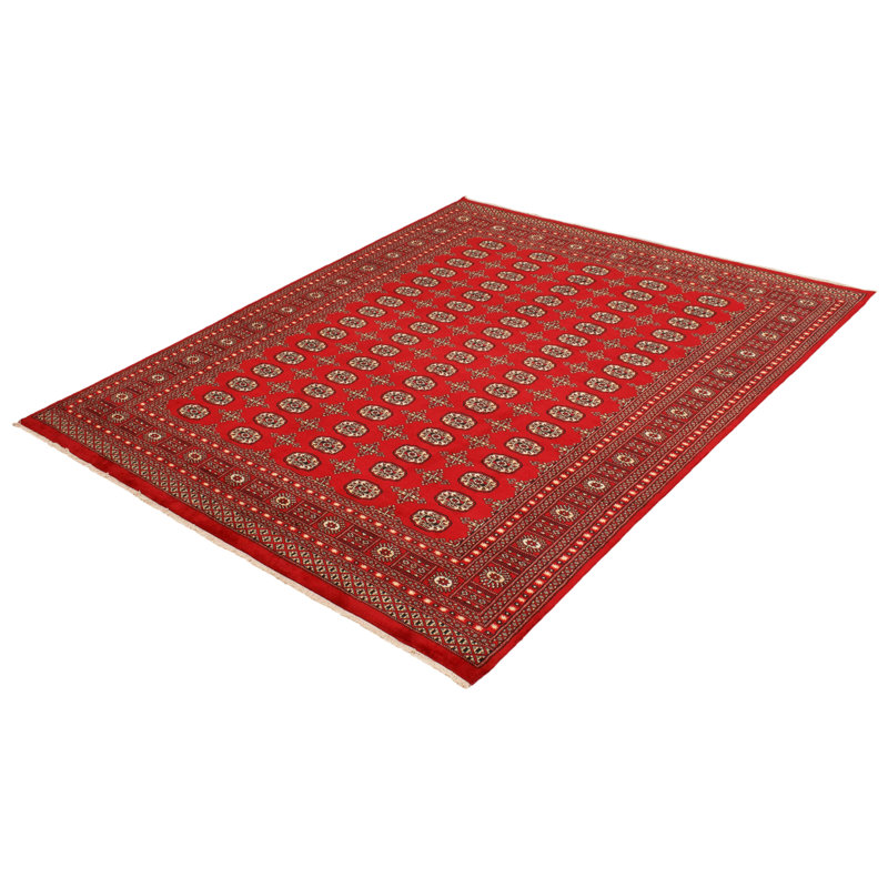 Tapis rouge foncé Finest Peshawar Bokhara 8 pi 0 po x 9 pi 7 po