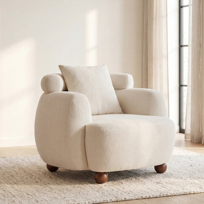 Chaises d'appoint douces de nuage, chaise moderne de 38 pouces en tissu chenille pour la maison