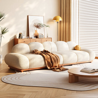 Modern Minimalist  Off-white Sofa