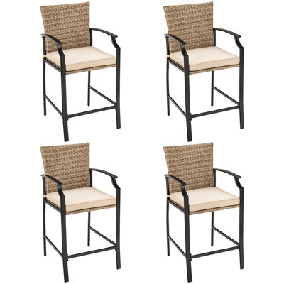 Edwarda 44" Patio Counter Stool with Cushion