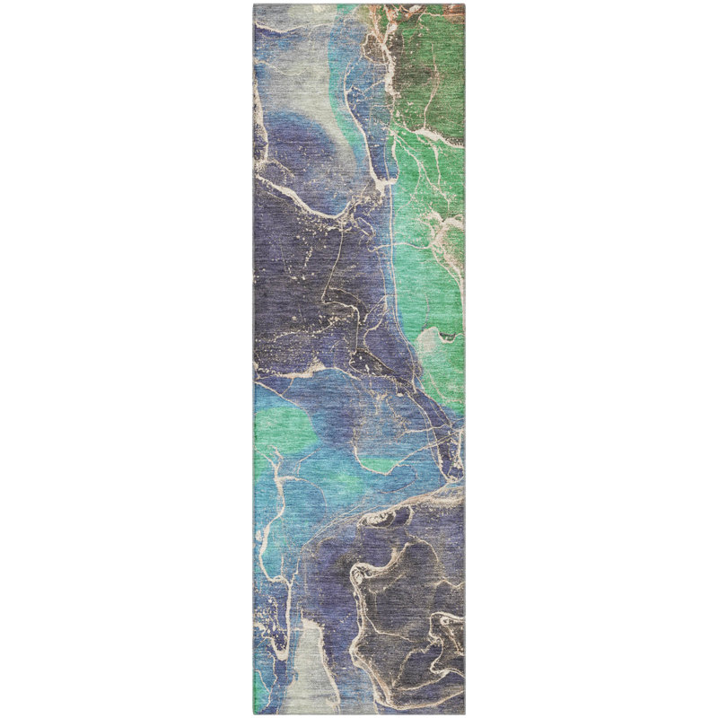 Premium Machine Washable Verlin AMF1782 Contemporary Rug, Runner 2'3" x 7'6"