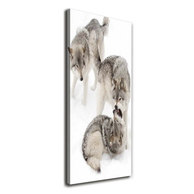 Gray Wolves - Wrapped Canvas Print
