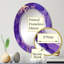 Fuchia liquide mauve et bleu art IV - miroir mural moderne ovale-1683060930