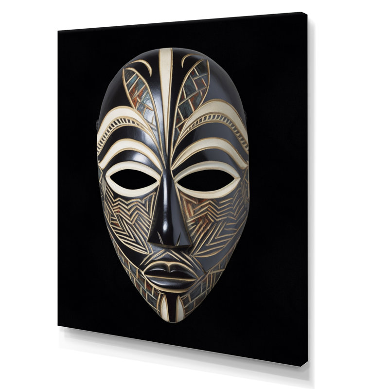 " Ethnical Traditional African Mask XII ", 32" H x 24" W x 1" D, Wrapped Canvas