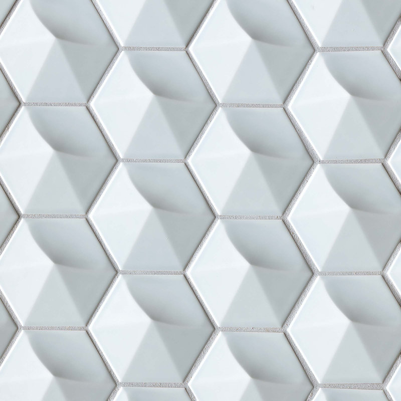Carrelage mural simple en céramique à bords droits 4 po x 5 po Hedron, Bleu ciel