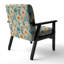 Chaise avec accoudoirs décoratifs rétro à motif victorien et velours éclectique rétro-2021202063