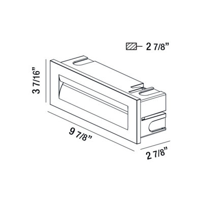 Powder Coated Finish Integrated LED Step Light
