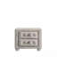 Table de chevet beige en tissu