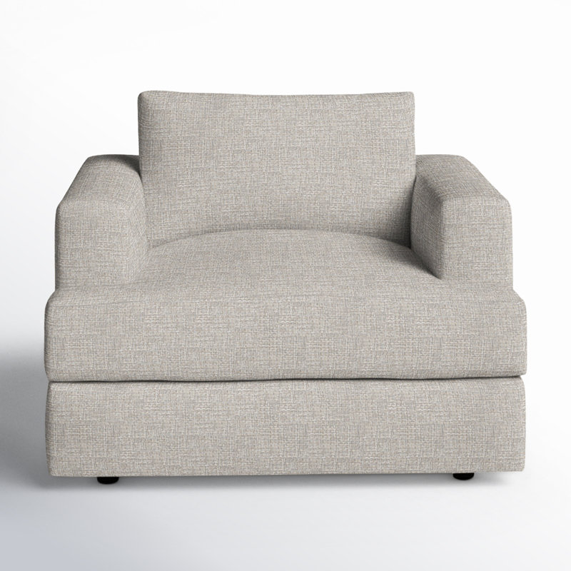 Cayden Upholstered Chair And A Half, Drusky Ivory Sustain® Basketweave