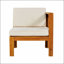 Ensemble de conversation modulaire 5 pièces avec canapé en acacia durable et coussins résistants aux rayons UV