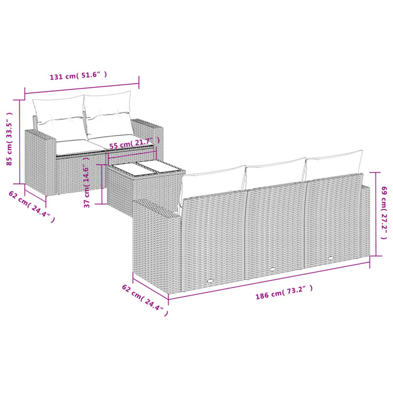 Vidaxl Garden Sofa Set