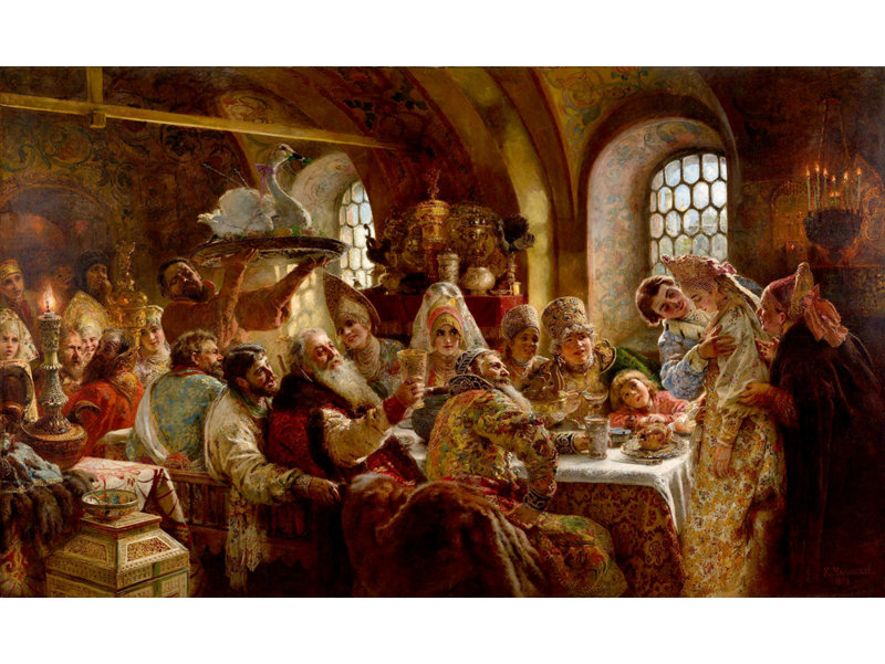 Le mariage des Boyars, H 14 po x l 24 po