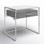 Table de bout en verre avec rangement-114380237