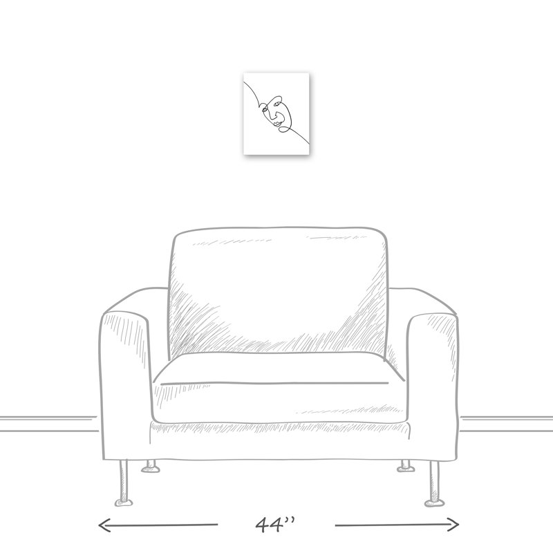 « single line beauté », reproduction de dessin sur toile tendue