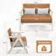 Fauteuil avec causeuse pour petits espaces et causeuse brun-129528247