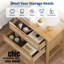 Ensemble de 2 tables de chevet avec tiroirs et tablette de rangement-1446394610