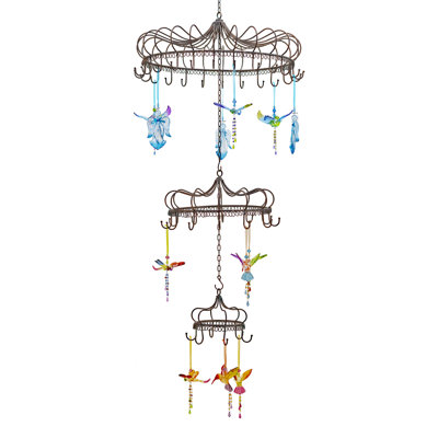 Sculpture lustre suspendue en métal Alyana