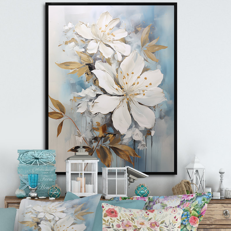 Rhododendron gracieux non embelli - décoration murale Rhododendron, Cadre flottant noir, H 20 po x l 12 po