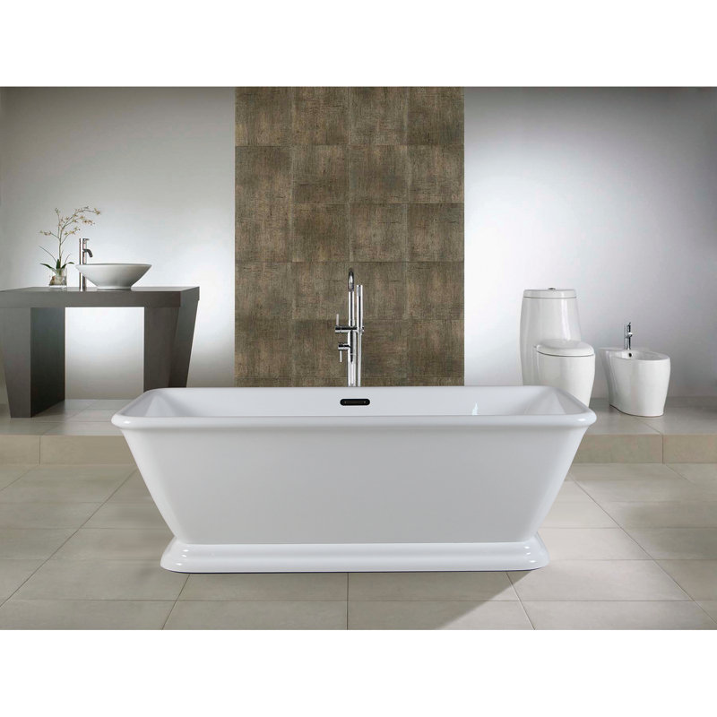 Baignoire de trempage autoportante 66 po x 31 po Aqua Eden