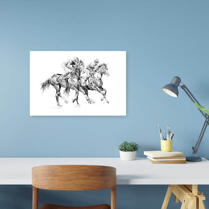 Impression d'art mural cheval traditionnel dynamique, H 12 po x l 18 po