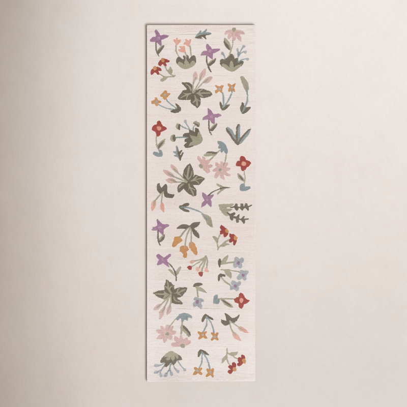 Tapis d'extérieur en laine touffeté à la main et en coton Baden Martha Stewart, Tapis de couloir 2 pi 3 po x 8 pi