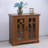 Spacious Cabinet with Clear Tempered Glass Doors and Adjustable Shelf-1262781460-1262781462